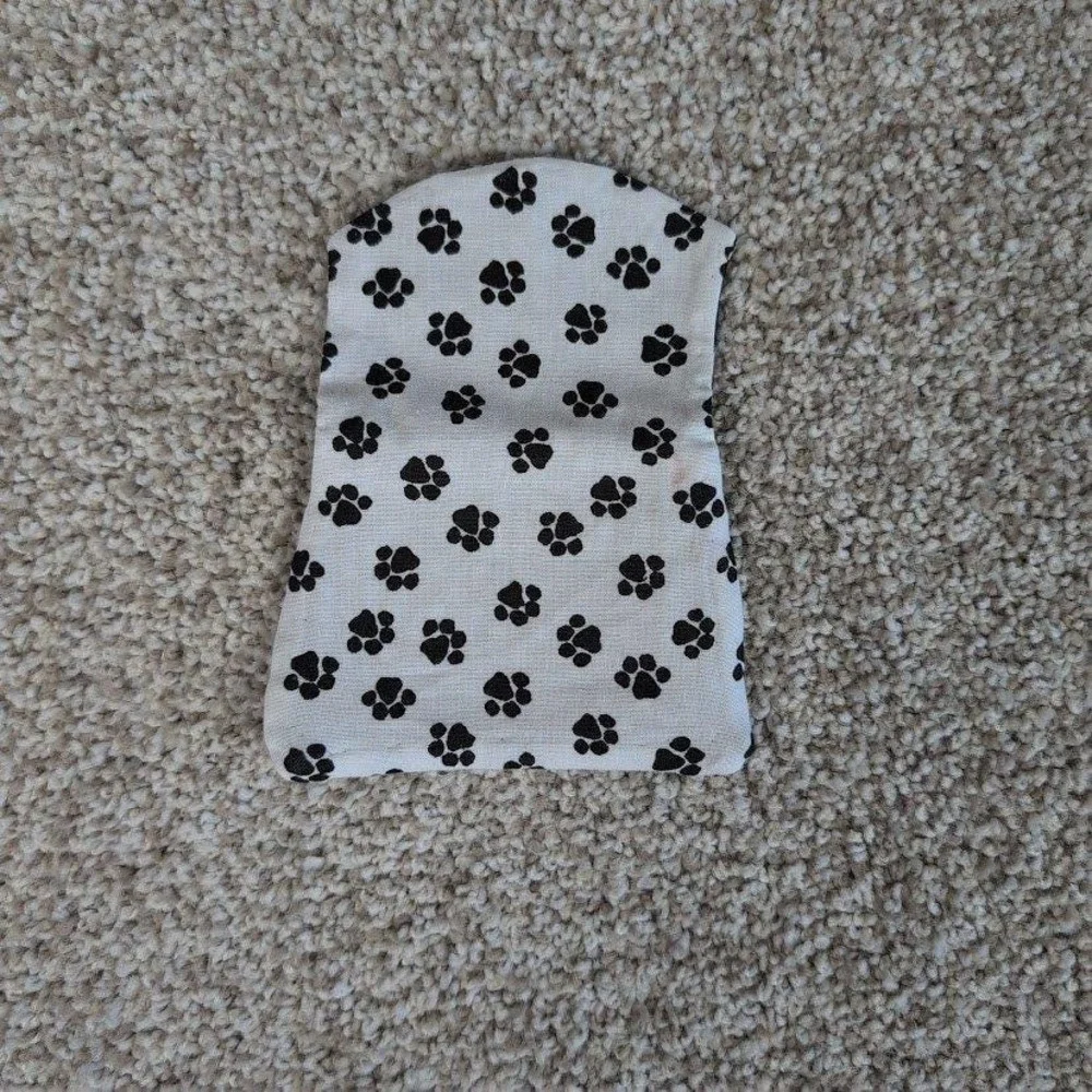 Pocket Wallet Credit‎ Card White Paw Print Polka Dot Small Purse Black White